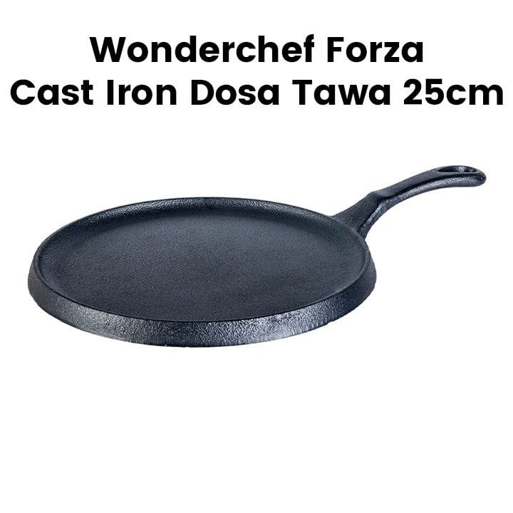 Wonderchef 25cm Forza Cast Iron Dosa Tawa - Black | 63153470