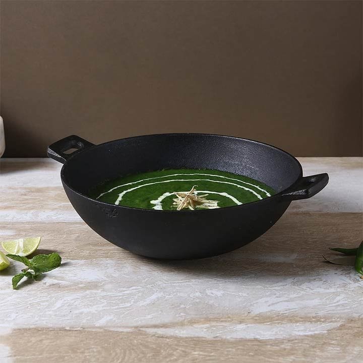 Wonderchef 26cm Forza Cast Iron Kadai - Black | 63153474