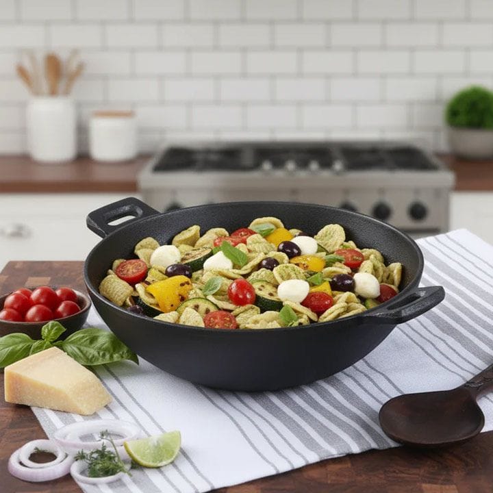 Wonderchef 26cm Forza Cast Iron Kadai - Black | 63153474