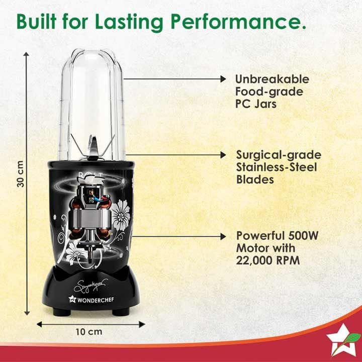 وندرشيف نوتري بليند بولت خلاط بوعائين 600 واط – أسود | 63153686
