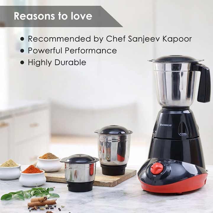 وندرشيف كابري خلاط وطاحونة بثلاثة أوعية 750 واط – أحمر/أسود | 63154711