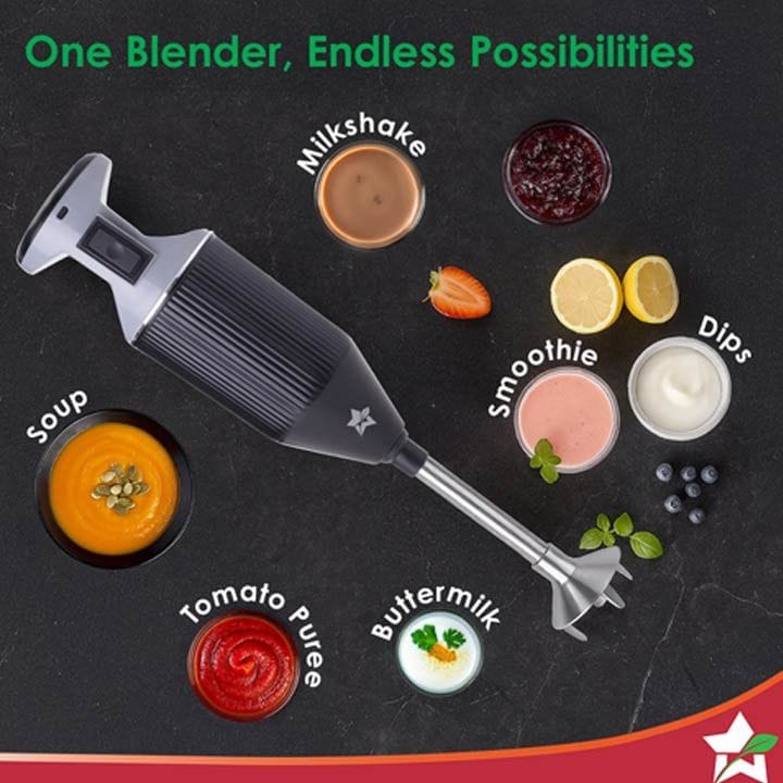 Wonderchef Prima Plus Hand Blender 250W – Black | 63154731