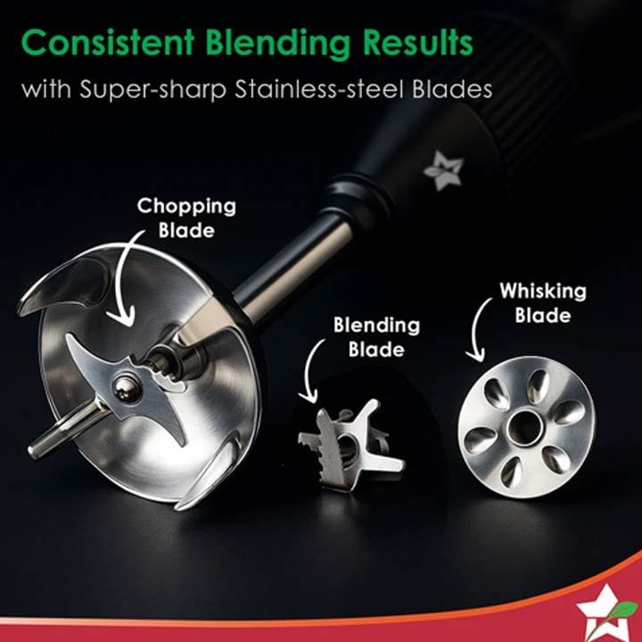 Wonderchef Prima Plus Hand Blender 250W – Black | 63154731