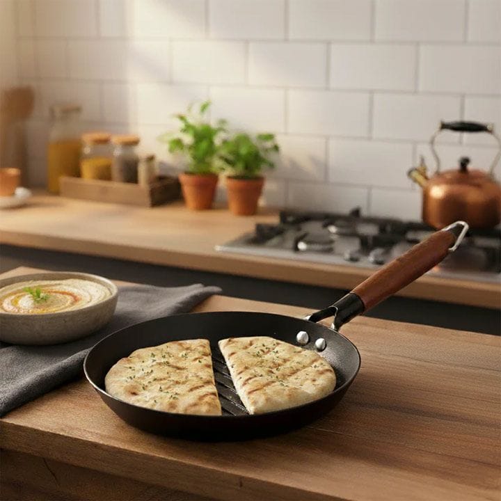 Wonderchef 24 cm Cast Iron Grill Pan - Black | 63154908