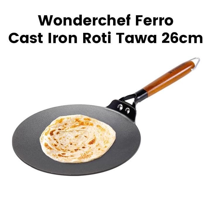 Wonderchef 26 cm Ferro Cast Iron Roti Tawa - Black | 63155028