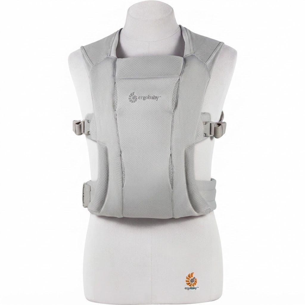 Ergobaby Embrace Newborn Baby Carrier 0+ Months, Soft Air Mesh For Maximum Breathability, Smart Stylish And Reliable Design - Soft Gray