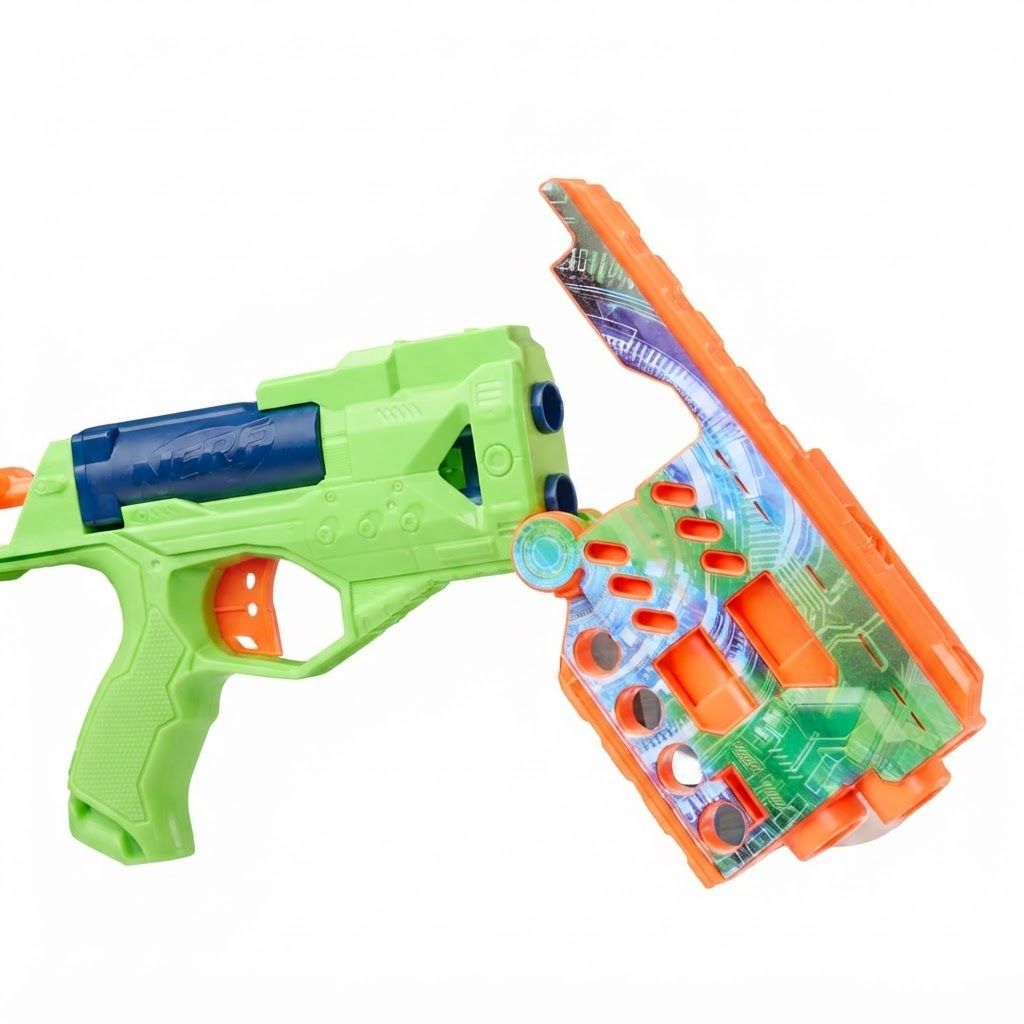 Nerf N Series Jadestrike Blaster, Green Team Toy Blaster with Break-Open Loading, 24 Darts