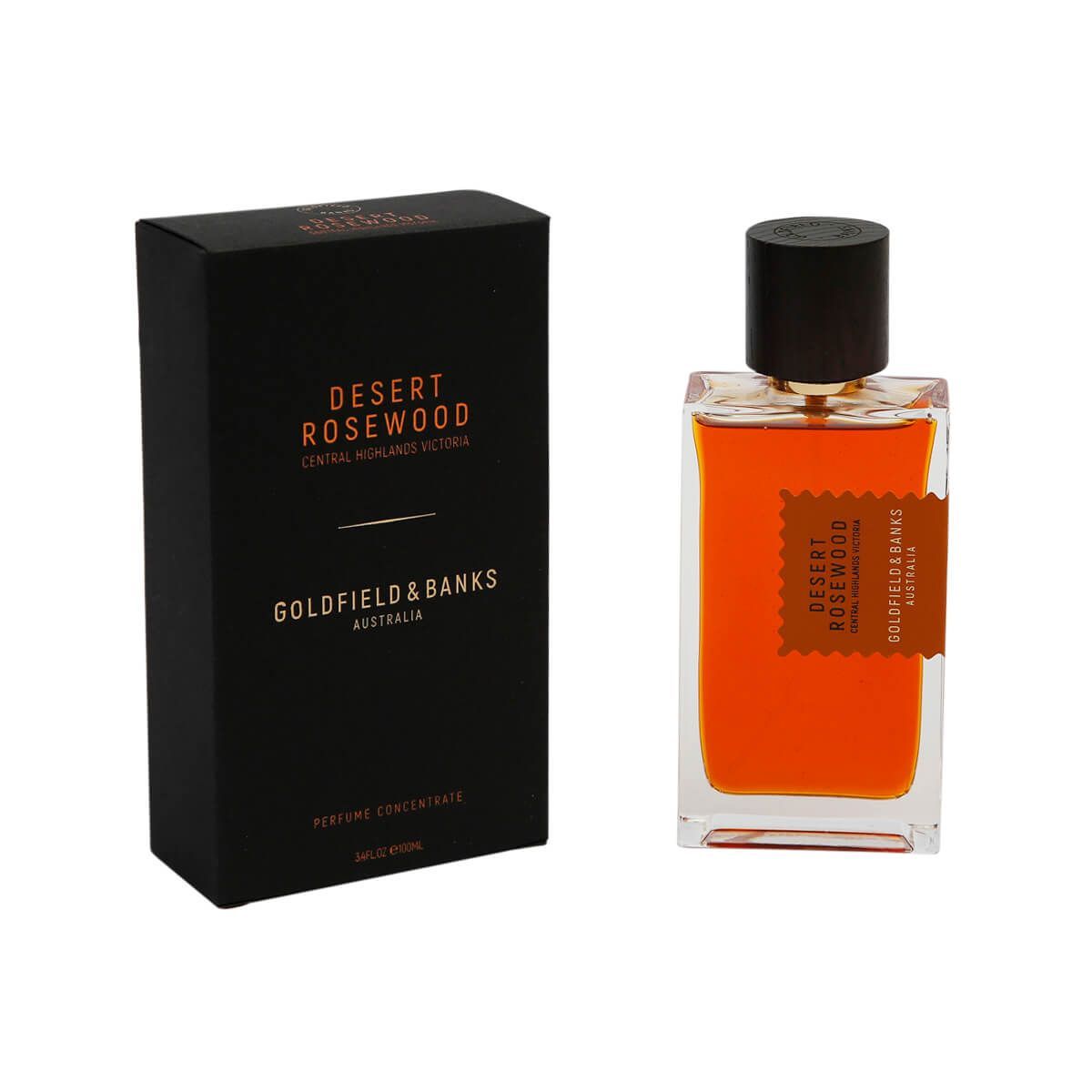 Goldfield & Banks Desert Rosewood Eau de Parfum, Unisex Woody Gourmand Fragrance, Long-Lasting Luxury Perfume, Australian Niche Scent - 100ml