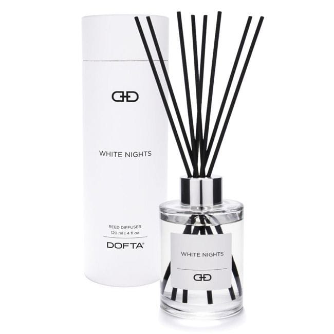 Dofta White Nights Reed Diffuser, Long Lasting Home Fragrance with Reed Sticks, Elegant Room & Office Aroma Diffuser | 120ml