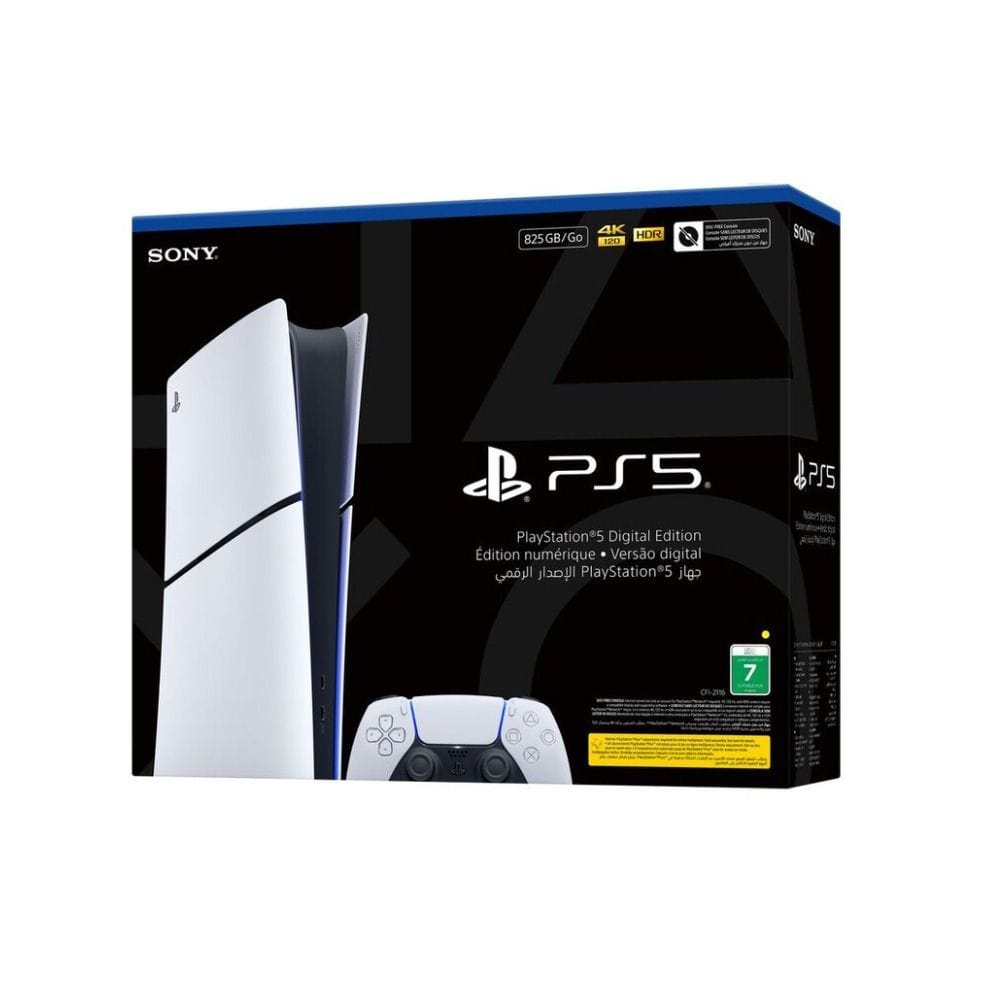 Sony PlayStation 5 Digital Edition Console, 825GB SSD, 4K Gaming, Ray Tracing, Ultra-High Speed SSD, DualSense Controller | R2