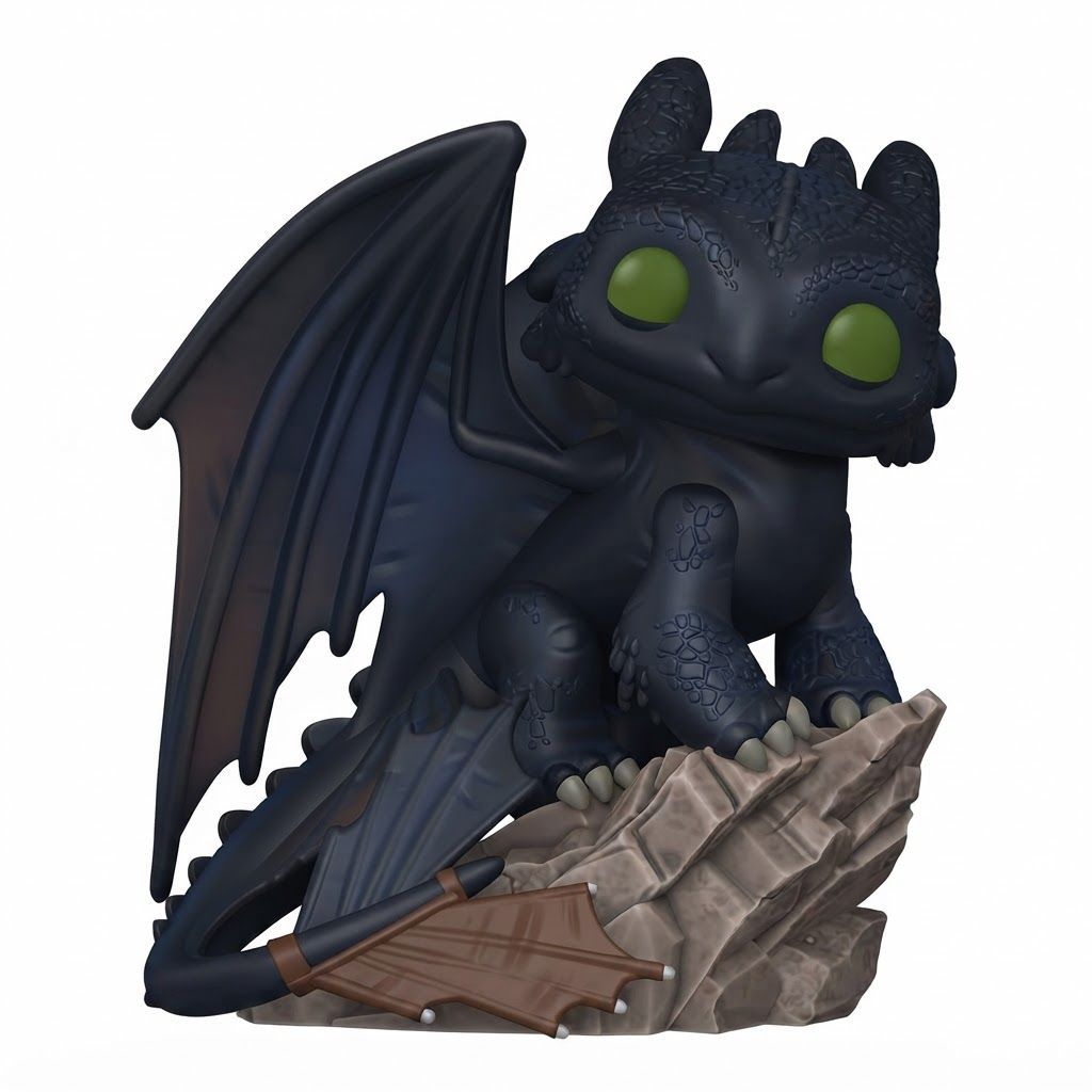 Funko Pop! Deluxe Toothless Vinyl Figure - How to Train Your Dragon Live Action Collectible, 3.75-In