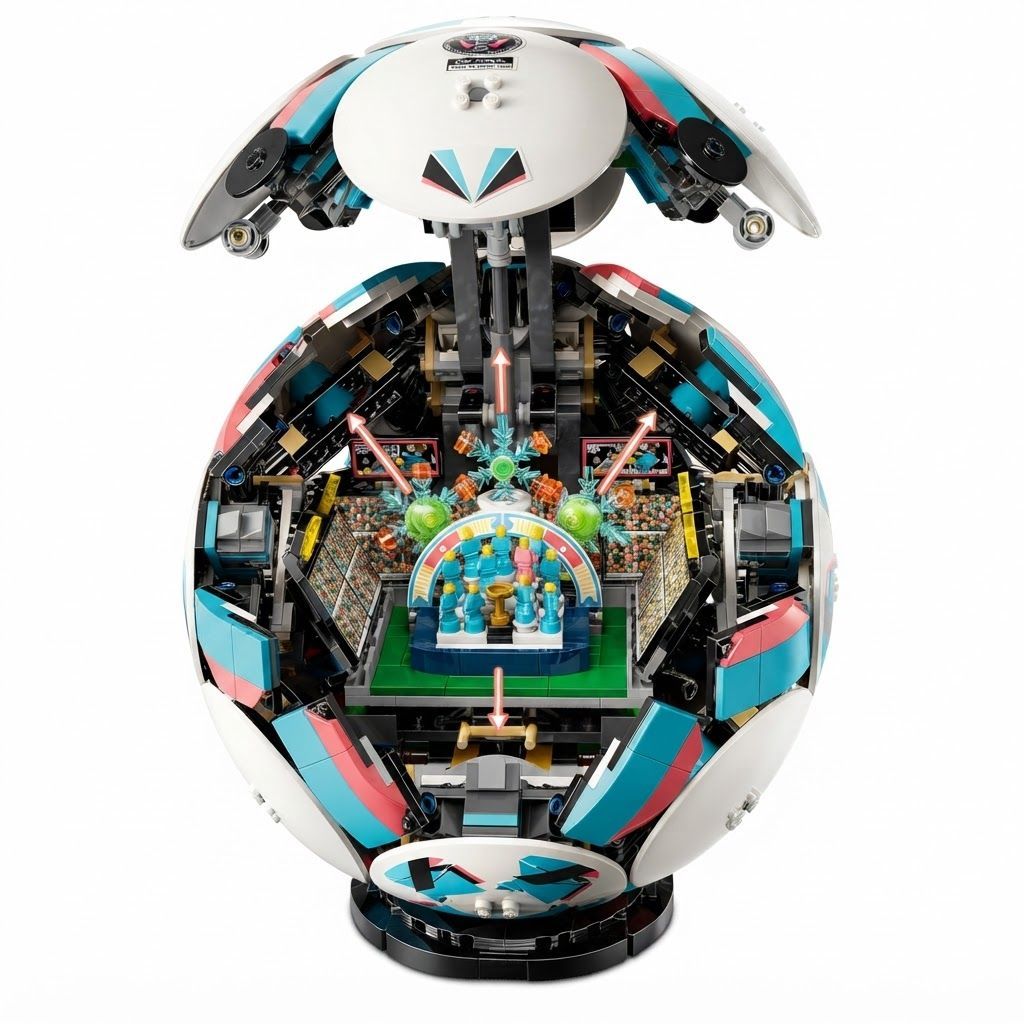 LEGO Editions Football DIY Building Toy for Kids & Teens, Authentic 1:1 Size Collectible 10+ years, 1:1 (Approximate size 5)