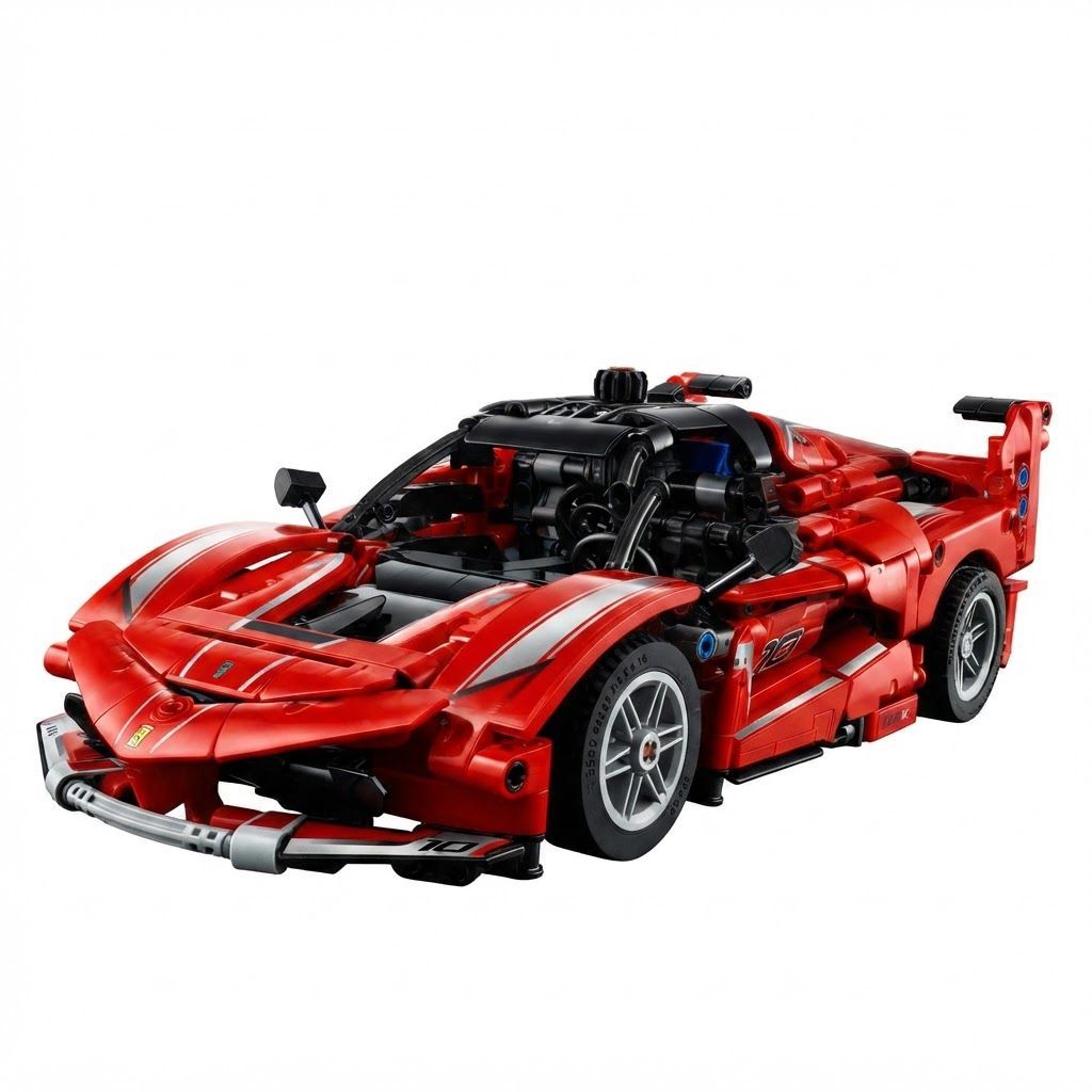 لعبة بناء ليجو تكنيك فيراري FXX K - طقم نموذج سيارة فيراري حمراء أيقونية للأطفال والكبار، من عمر 10 سنوات فما فوق