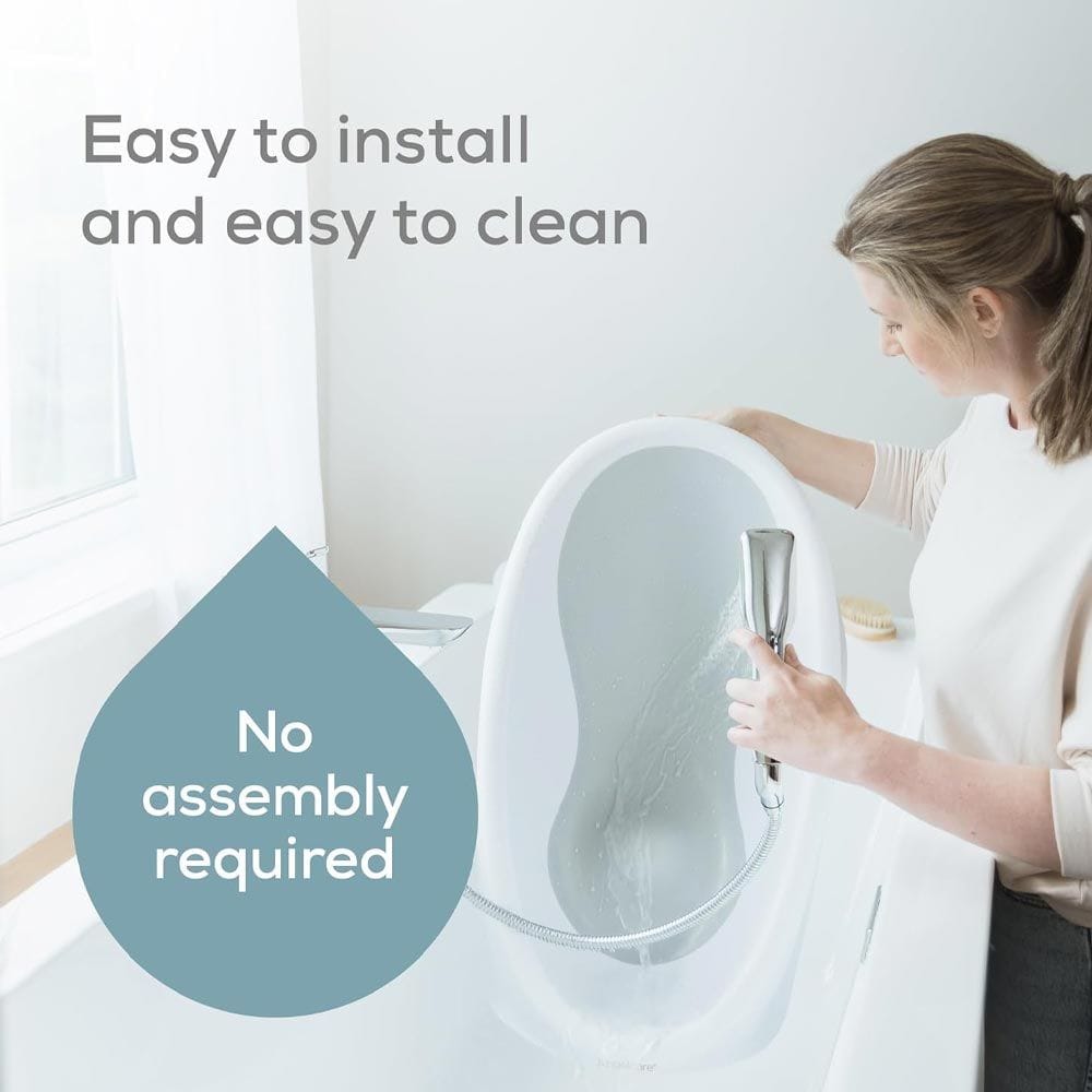 Angelcare 2 In 1 Baby Bathtub, Integrated Soft Touch Support, Hygienic And Safe, Minimal Water Use - White