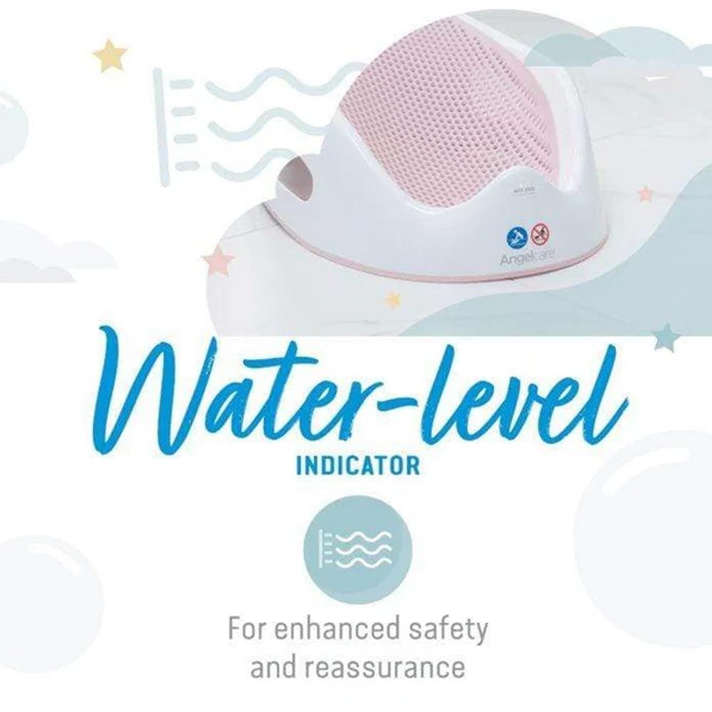 Angelcare Soft Touch Baby Bath Support, Comfortable And Easy Bathing, Ergonomic Design, Durable And Lightweight Design - Pink