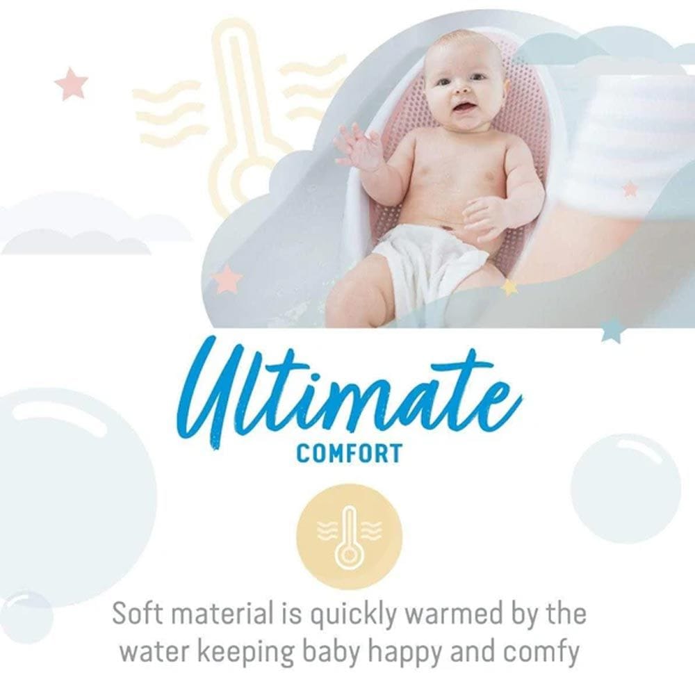 Angelcare Soft Touch Baby Bath Support, Comfortable And Easy Bathing, Ergonomic Design, Durable And Lightweight Design - Pink