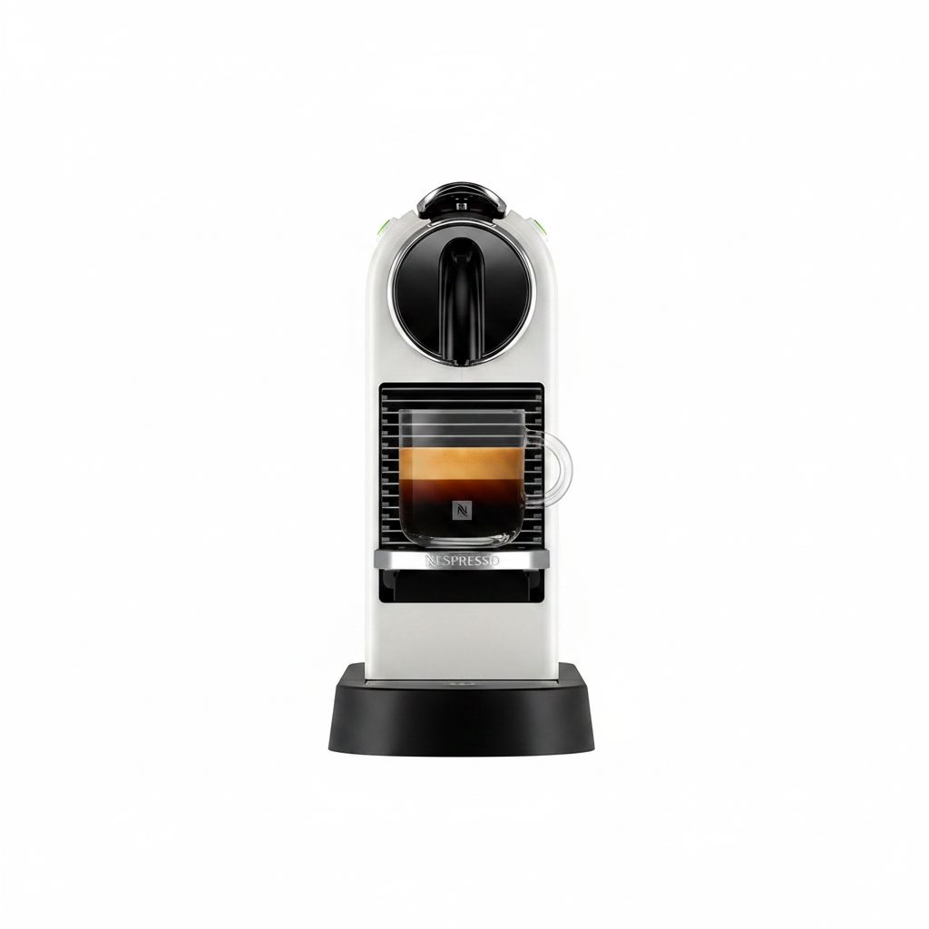 Nespresso CitiZ Coffee Machine, One-Touch Brewing, 40ml Espresso & 110ml Lungo for Home Use, Compact Design | White - GNN133MCL00142
