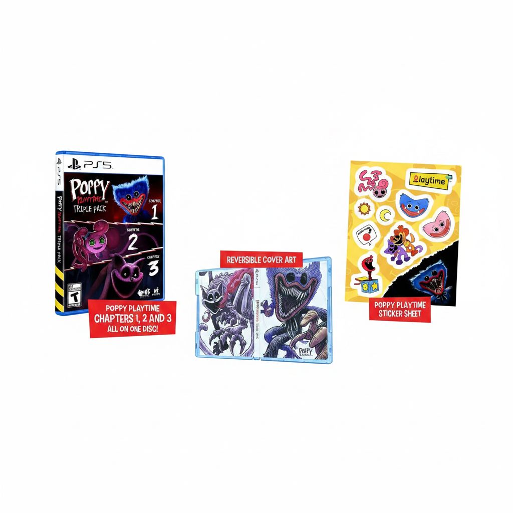 Poppy Playtime Triple Pack for Sony PlayStation 5 (PS5), Horror Puzzle Adventure Game, Standard Edition (5016488)