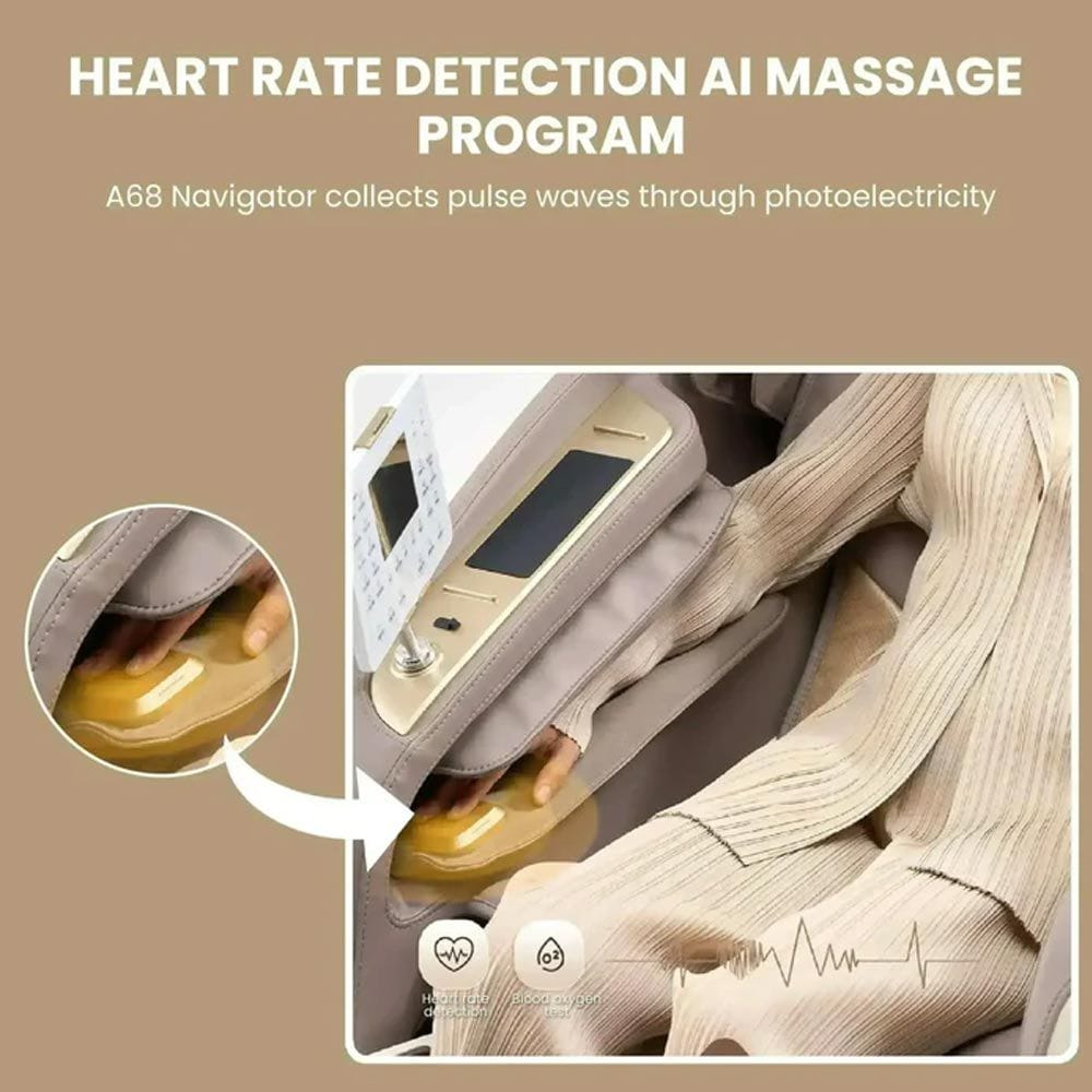 Rotai Royal Majestic Pro Massage Chair with AI Voice Control, 3D Dual Movement, 22 Auto Programs, Hot Compress, Foot Roller, Air Cooling - A68