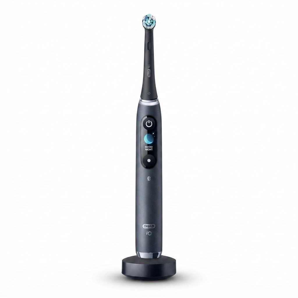 Oral-B iO9 Electric Rechargeable Toothbrush - Black, Magnetic Technology, AI Teeth Tracking, 7 Modes