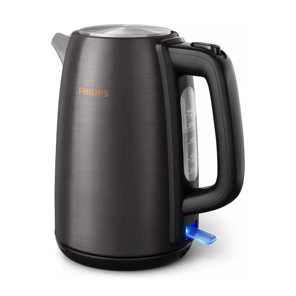 Philips 5000 Series Electric Kettle, 1.7L Capacity, 2200W Fast Boil, Strix Controller & Stainless Steel Body | Black & Copper - HD9352/31