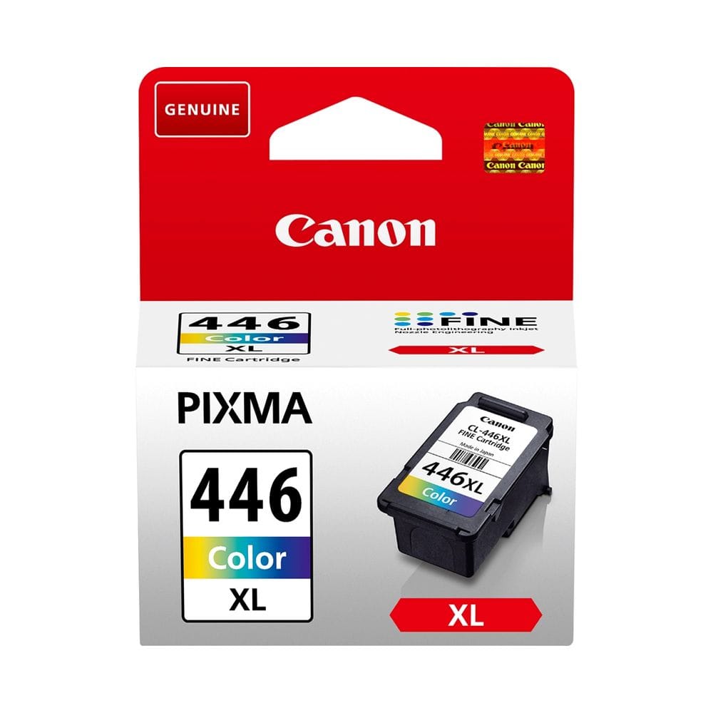 Canon CL-446XL Color Ink Cartridge, Genuine Canon Ink, High Yield 300 Pages, Cyan Magenta Yellow Tri-Color Printing & PIXMA Compatibility | 4960999974477