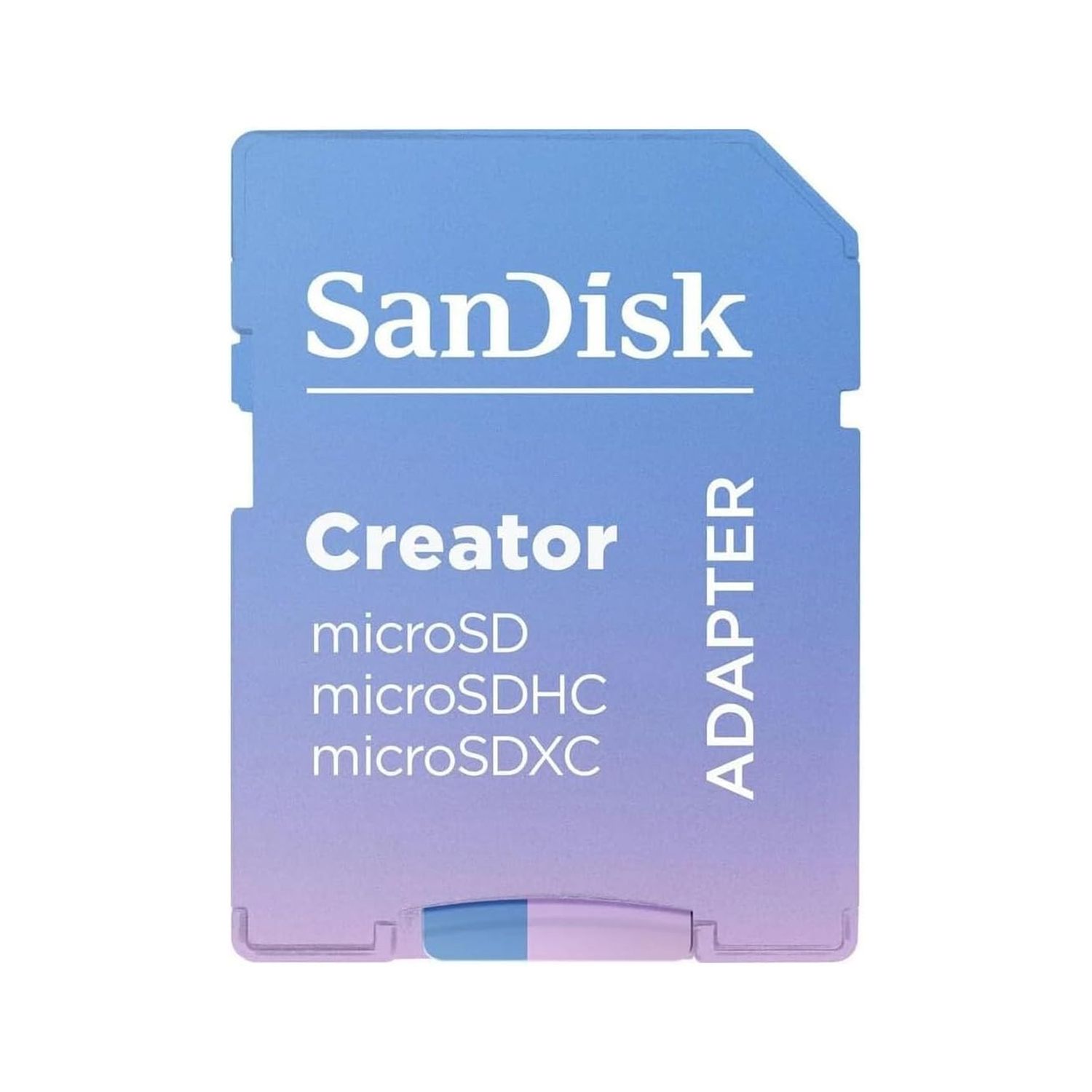 سانديسك كرييتور microSD سعة 512 جيجابايت مع محول، بسرعة قراءة تصل إلى 190 ميجابايت/ثانية وكتابة 130 ميجابايت/ثانية، أزرق