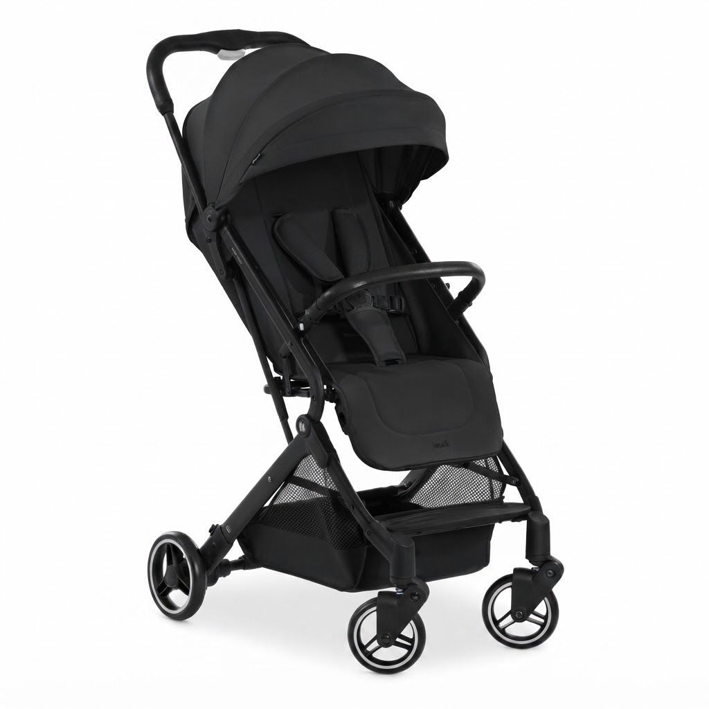 Hauck Travel N Care Compact Lightweight Travel Buggy, Black - Stroller for Toddlers up to 25kg, One-Hand Fold, Feather-Light Aluminium Frame with Robust Features