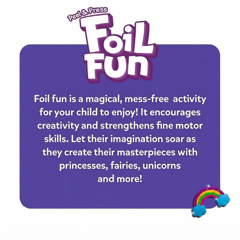 Skillmatics Foil Fun Unicorns & Princesses Art & Craft Kit, Mess-Free Creative Activity Set for Kids, Arts & Crafts