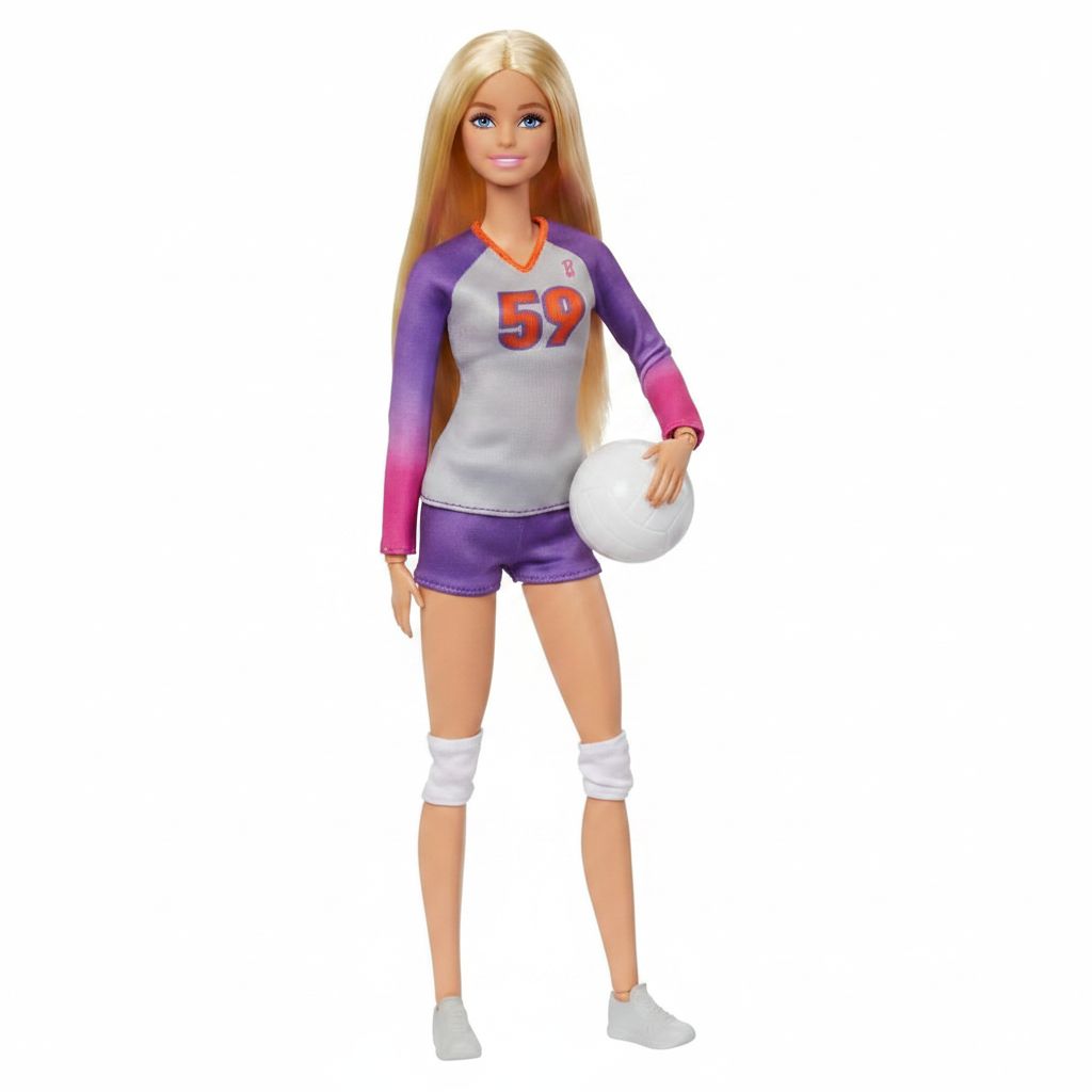 Barbie Made to Move Volleyball Player Doll with Accessories - Serve & Spike Fun!
