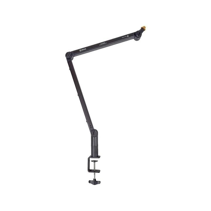 BOYA BY-BA30 Microphone Boom Arm – Adjustable Hinge Control, Integrated Cable Management, Durable C-Clamp Desk Mount | Black – BY-BA30