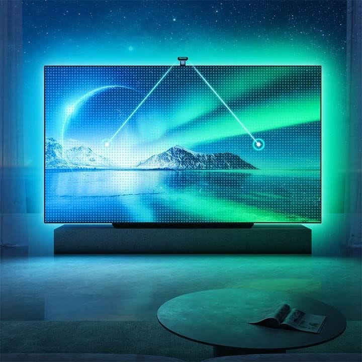 Govee Envisual TV Backlight T2 Smart LED Kit – Dual Cameras Color Sync, Immersive TV Lighting for 55-65 Inch TVs | Black – H605C