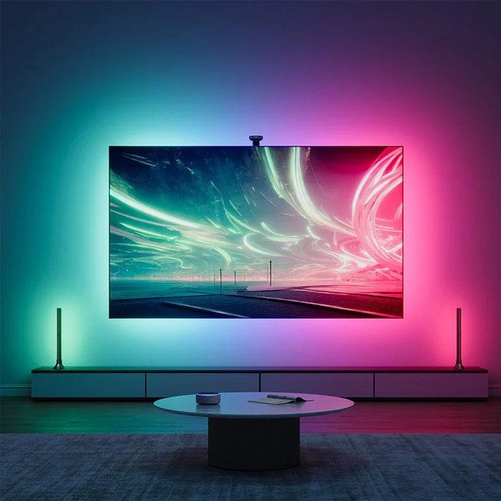 جوفي أشرطة إضاءة تلفاز RGBIC | أسود - H6046