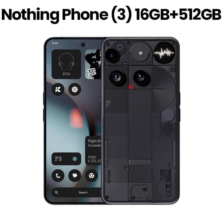 Nothing Phone (3) 16GB+512GB Smartphone - Black | A024-A10000020