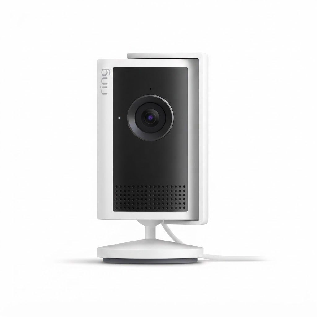 Ring Indoor Camera Plus 2K Plug-In Security Camera with 4x Zoom, Low-Light Sight, Manual Privacy Cover, Two-Way Talk