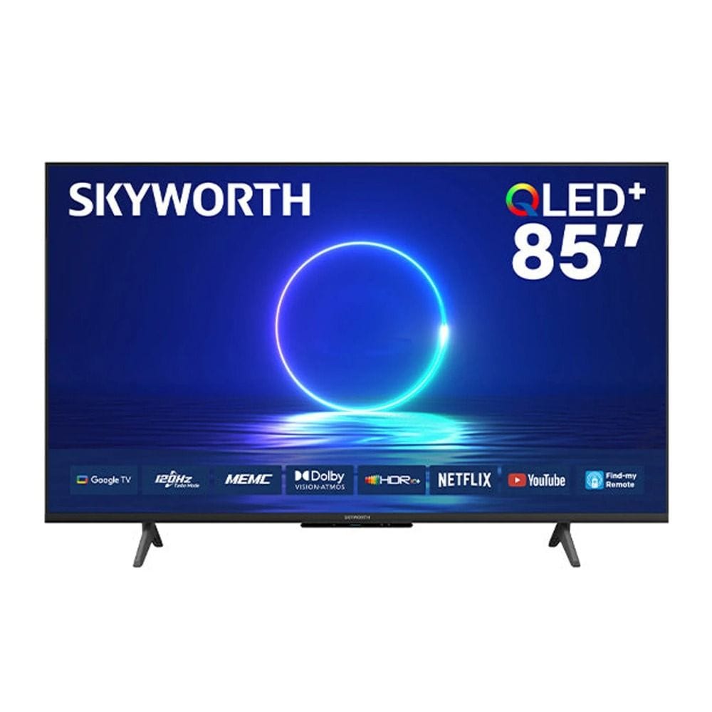 Skyworth 85 inch QLED+ 4K UHD Google TV - 120Hz Turbo Motion, HSR, Dolby Vision & Atmos | 85Q6800H 