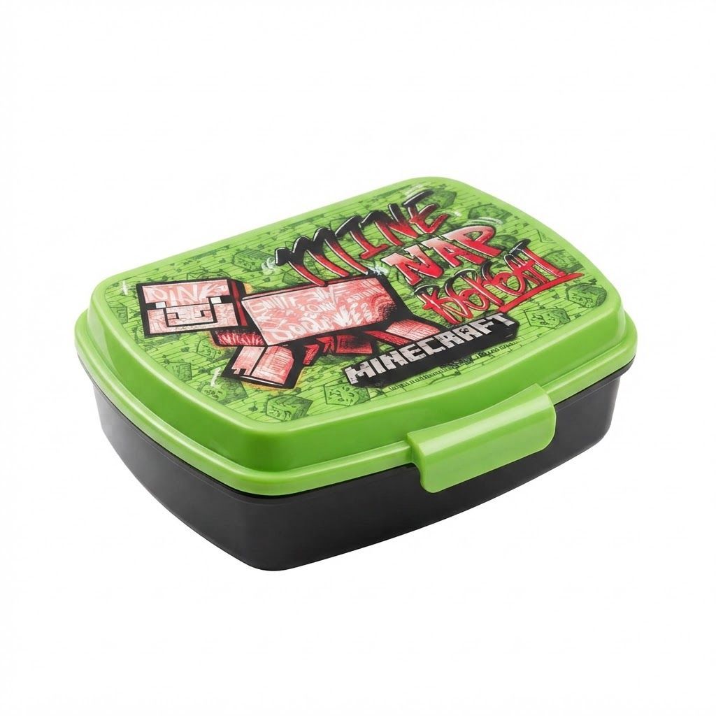 Minecraft 3-Piece Kids Lunch Bag Set, Insulated Lunch Box with Snack Container & 420ml Water Bottle