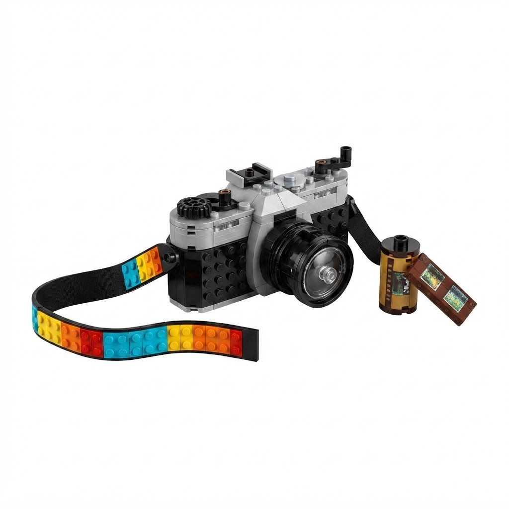 LEGO Creator 3in1 Retro Camera Building Set for Kids, Vintage Toy Camera, Video Camera 8+ years, 3 buildable models (Camera, Video Camera, TV)
