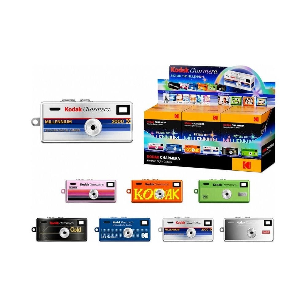 Kodak Charmera Keychain Digital Camera Blind Box  Millennium Edition, Single Box, 1.6MP Mini Camera & Camcorder, Micro SD Card Slot, USB-C | Assorted Colors | Pack of 1