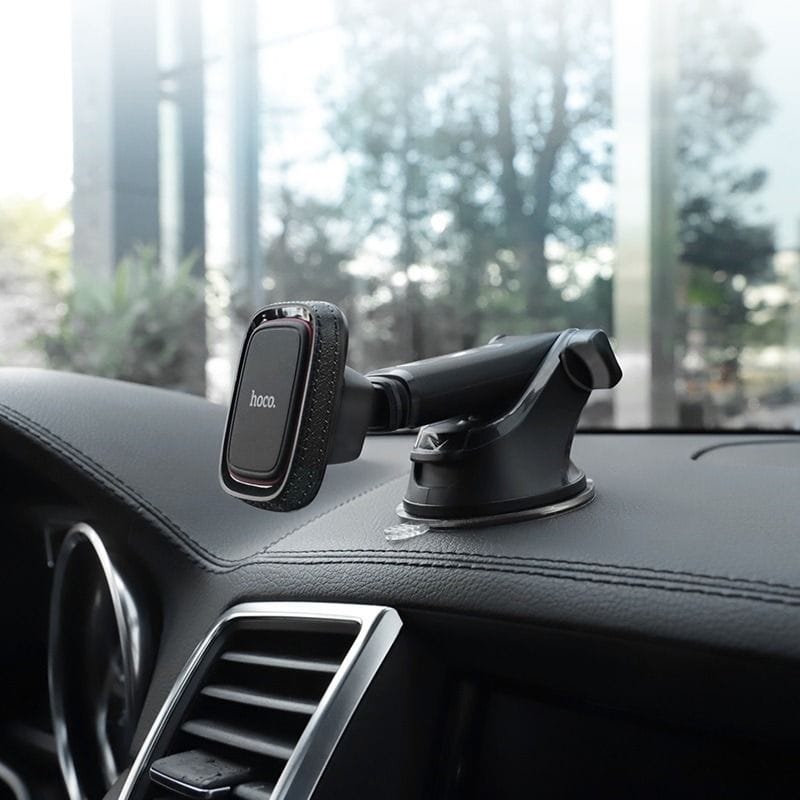 HOCO CA42 Cool Journey Dashboard Car Phone Holder with Stretch Rod, Adjustable 360° Mount for Smartphones - Black