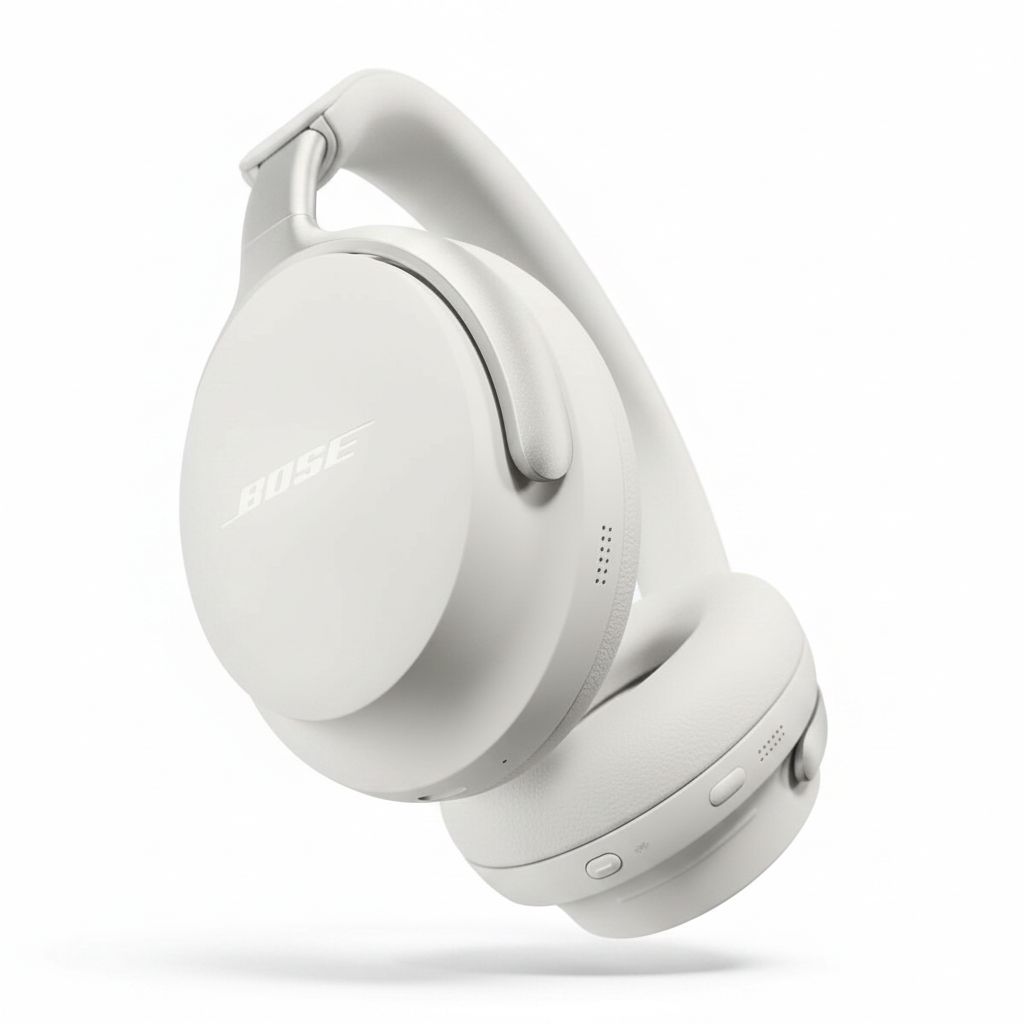 Bose QuietComfort Ultra Wireless Over-Ear Headphones, Noise Cancelling, Spatial Audio, Bluetooth, Up to 24-Hour Battery Life - White