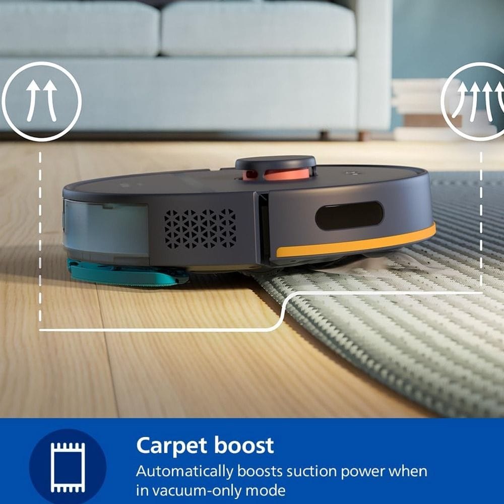 Philips HomeRun 2000 Series Robot Vacuum & Mop, 6000Pa Suction, LDS Laser Navigation, HomeRun App Control & Up to 120 Minutes Runtime | XU2000/10