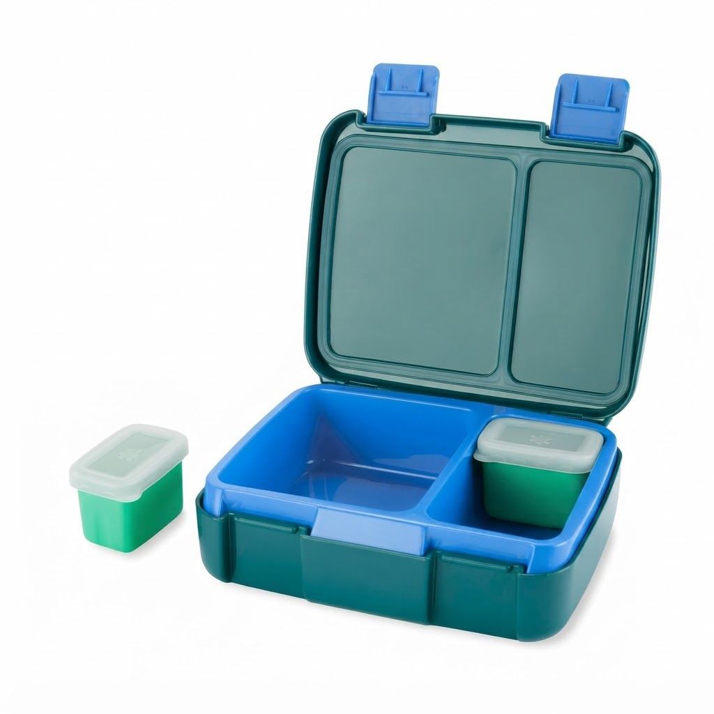 Skip Hop Truck Spark Style Bento Lunch Box 3+ Years, Easy Open And Close Latches, Flexible Carry Handle - Multicolour