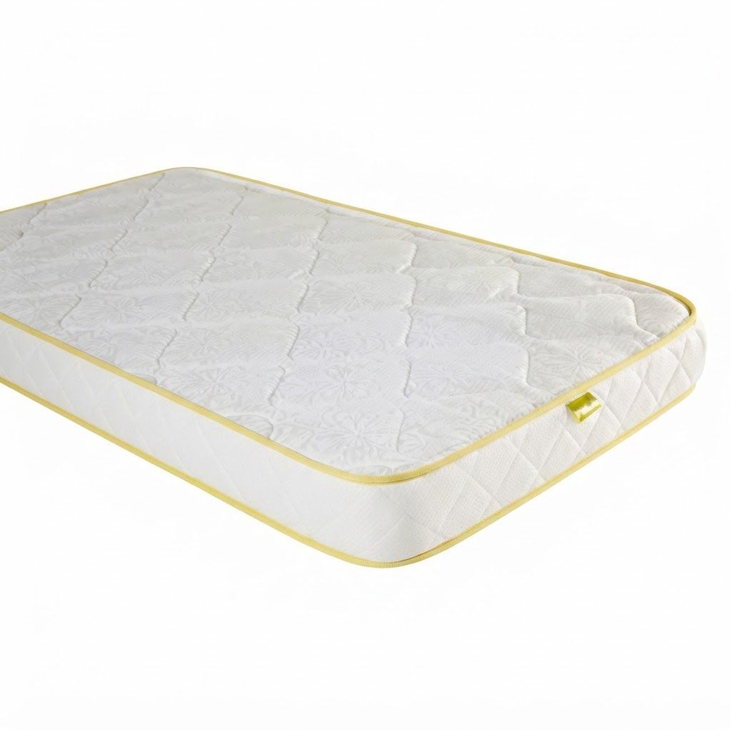 Childhome Basic Polyester Tipi Cot Bed Mattress 70x140cm, Safe Sleeper Mattress Design, Comfortable Sleeping Surface - Off-White