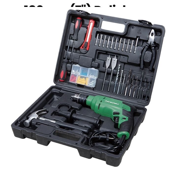 Hikoki 7-inch Polisher + 13mm Drill 550W Combo - Green | SP18SB + DV13VST