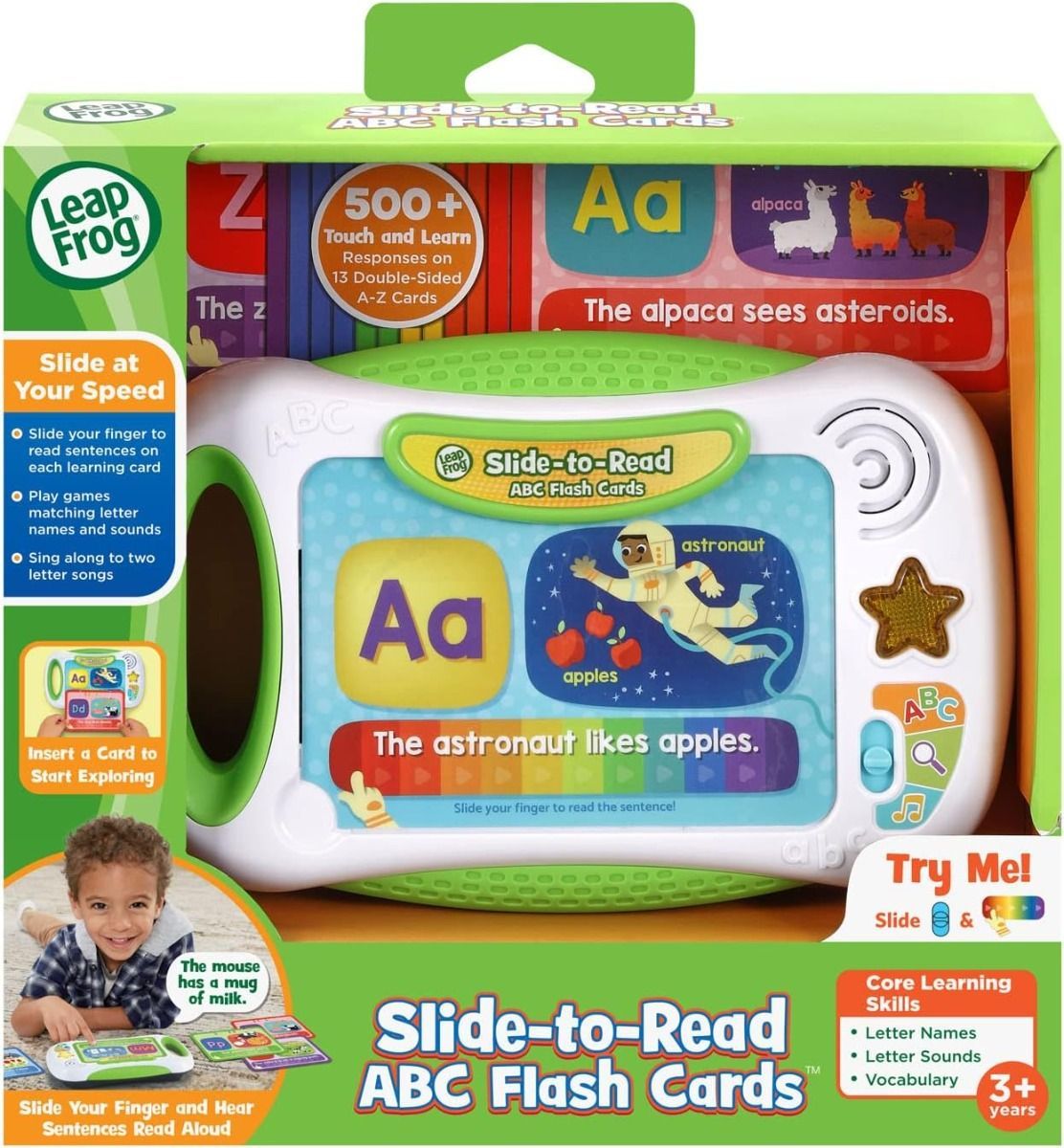 LeapFrog Slide to Read ABC Flash Cards - Interactive Educational Learning Tablet for Preschoolers