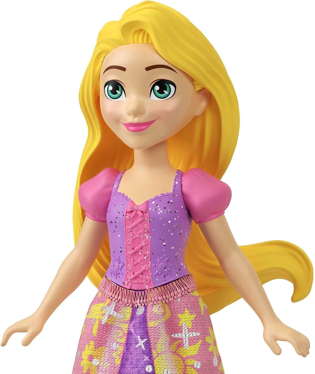 Mattel Disney Princess Tea Party Collection, 6 Posable Small Dolls with Sparkling Outfits & 13 Accessories