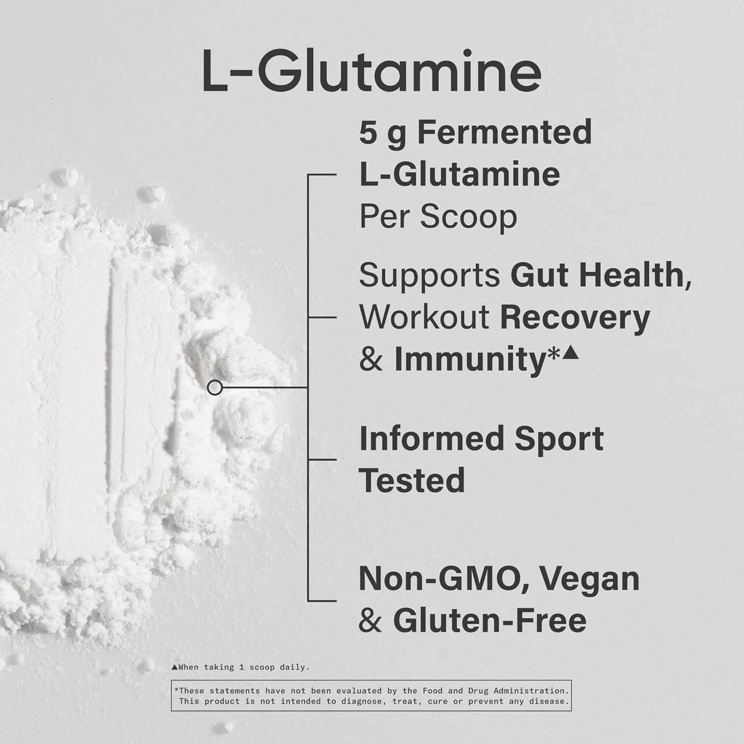 Sports Research L-Glutamine Powder - 5g for Recovery & Gut Health - 10.58 Oz