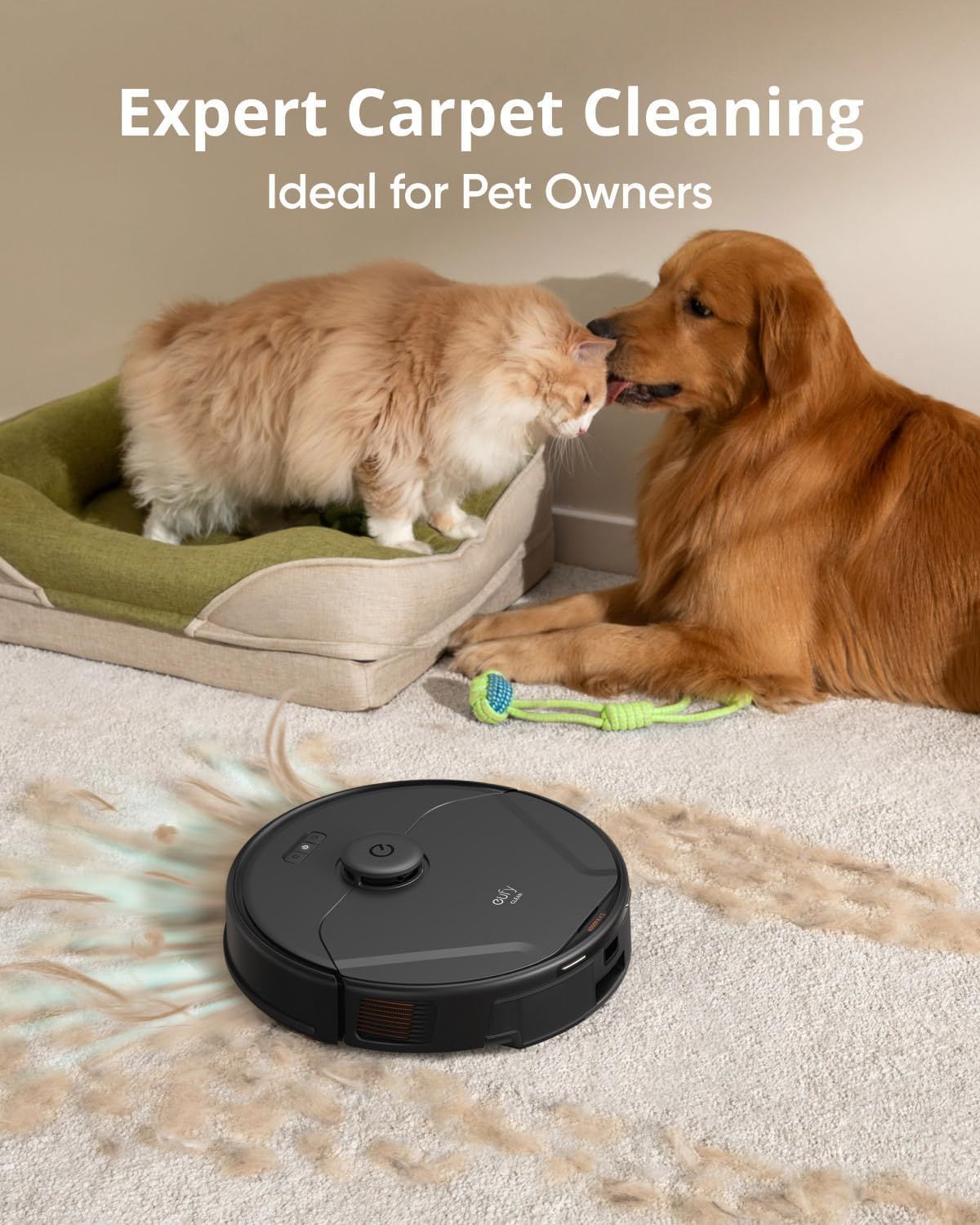 eufy Clean X8 Pro Robot Vacuum & Mop, Self-Emptying Station, Dual-Turbine Suction, Smart Mapping, App Control - Black