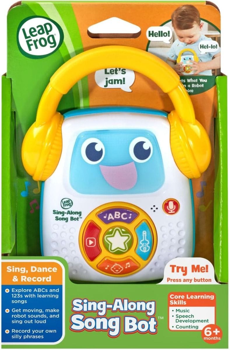 LeapFrog Sing-Along Song Bot Interactive Musical Robot Toy for Babies & Toddlers, Record & Play